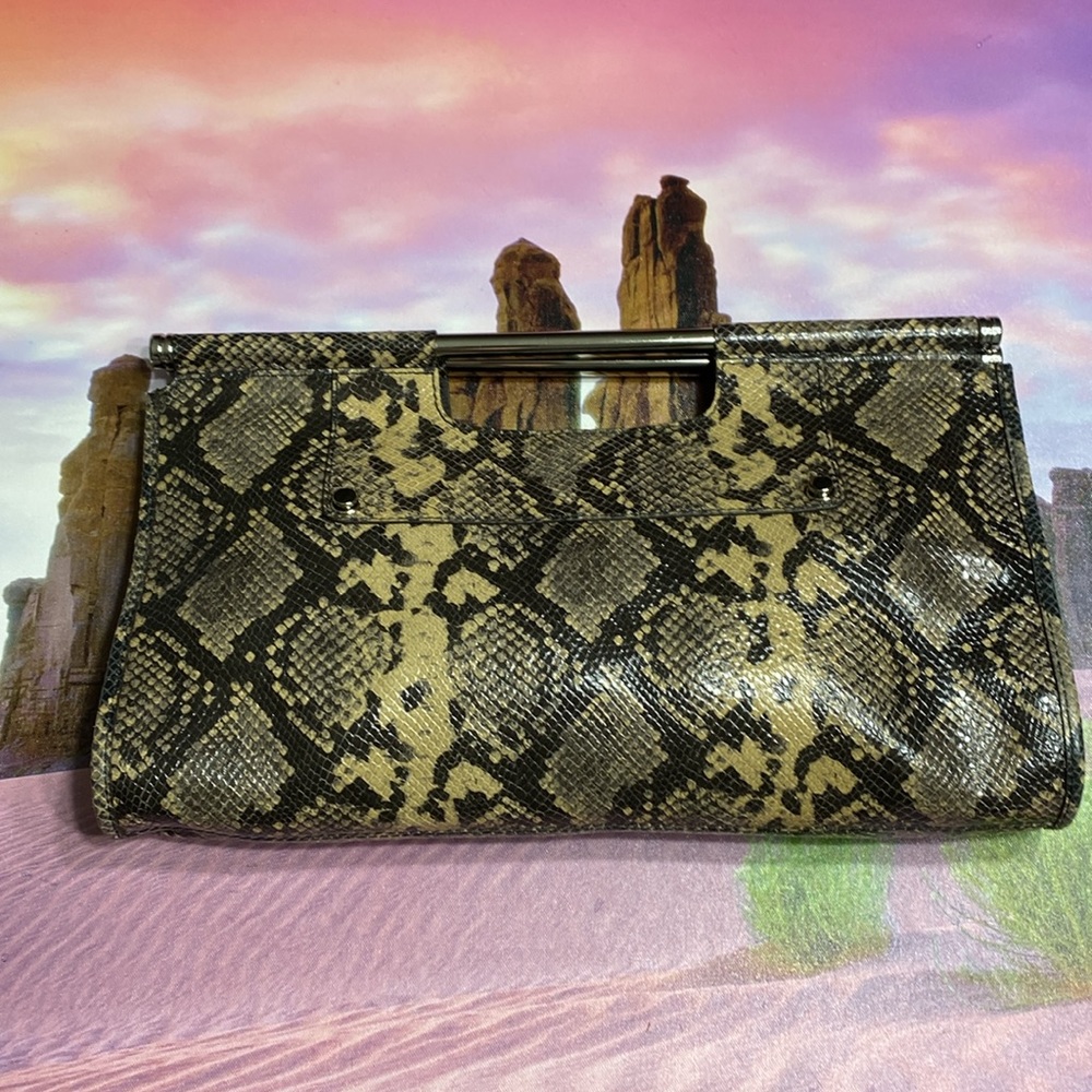 Reduced Banana Republic Large Python Leather Clut… - image 1
